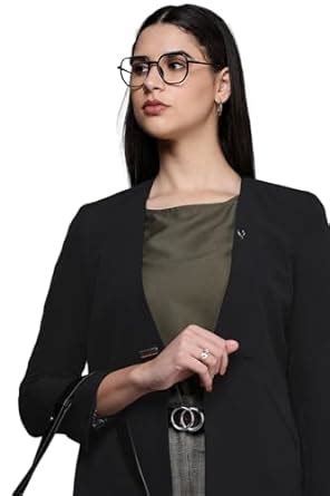 Buy Allen Solly Women's Western Blazer (AHBZWRGFC59223_Black at Amazon.in