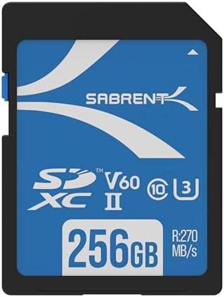 SABRENT Rocket V60 256GB SD UHS-II Memory Card R270MB/s W170MB/s (SD ...