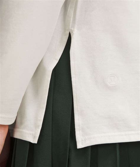 Lululemon Relaxed-Fit Boatneck Long-Sleeve Shirt - Bone - lulu fanatics