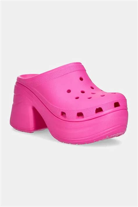 Crocs sliders Siren Clog women's pink color 208547 at PRM US