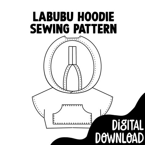 Labubu Hoodie Sewing Printable PDF Pattern Instructions DIY Doll ...