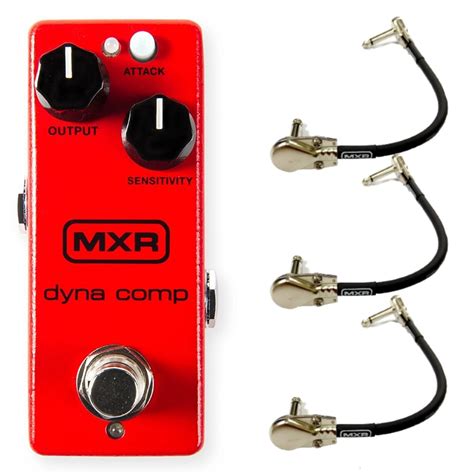 MXR M291 Dyna Comp Mini Compressor Pedal Bundle with 3 MXR 6-inch Right ...