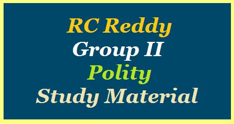 RC Reddy Group II Study Material - Indian Polity Download PDF - Jobs ...