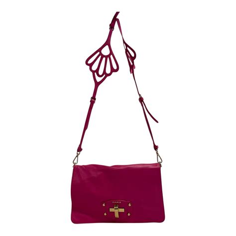 MIU MIU/Hand Bag/OS/Leather/PNK/PINK/GOLD HARDWARE/STRAP