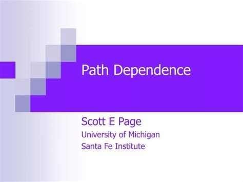 Image result for Path Dependence