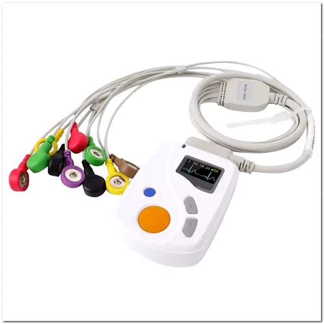 48-72 Hours Wearable Holter Monitoring Patient 12 Lead ECG Dynamic EKG HOLTER Monitor with AI ...