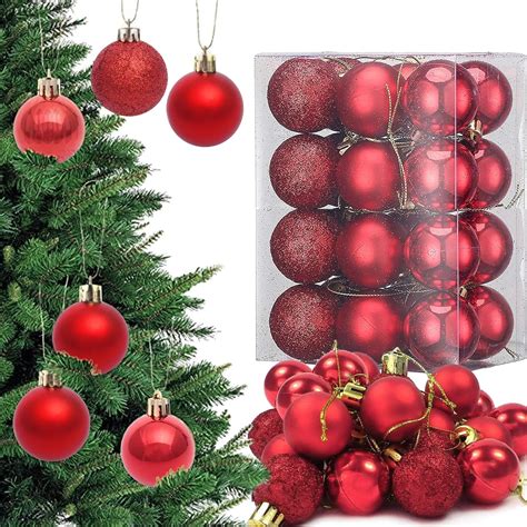 Buy Ascension Pack of 24 Christmas Tree Decoration Balls Ornaments ...