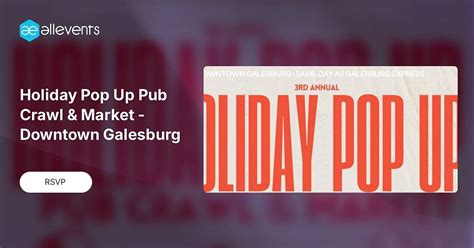 Holiday Pop Up Pub Crawl & Market - Downtown Galesburg, 65 S Cherry ...