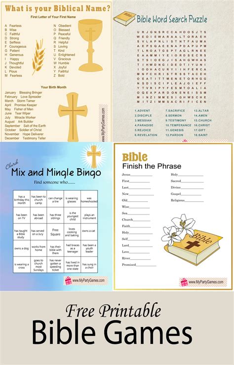 Free Printable Bible Games