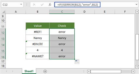 Image result for Is Error Functions in Excel