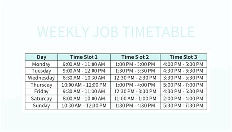 Free Work Week Plan Templates For Google Sheets And Microsoft Excel - Slidesdocs