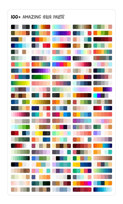 100 amazing color palate premium vector | Premium Vector