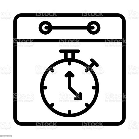 Working Hours While Staying At Home Concept Vector Icon Stop Watch And ...