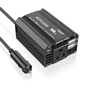 HITCARR 150W Power Inverter for Vehicles, DC 12V to 110V AC Car ...