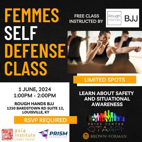 QTAAPI Week: Femmes Self Defense Class, Rough Hands JJJ, Louisville, 1 ...