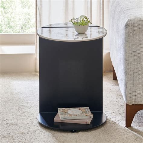 Buy Amaze Sintered Stone Top Accent Table - Black from Home Centre at ...