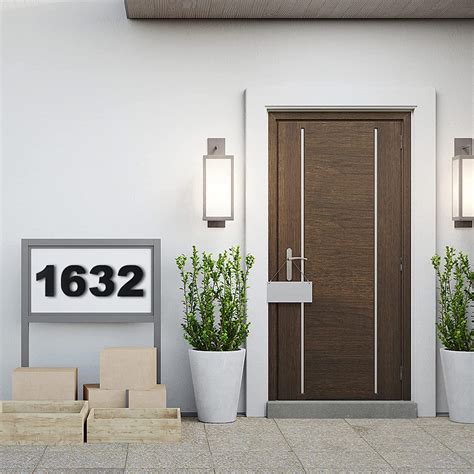 Buy 8 Inch Large House Numbers, Black Modern Home Address Signage for ...
