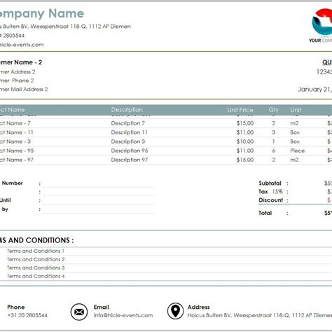 Image result for Excel Quotation Format