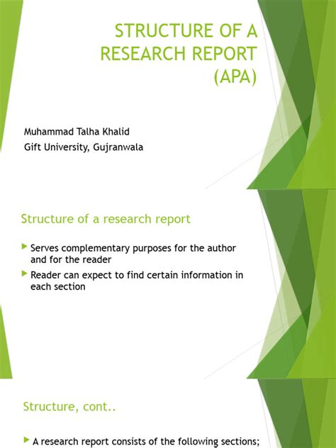 Image result for Basic Report Structure