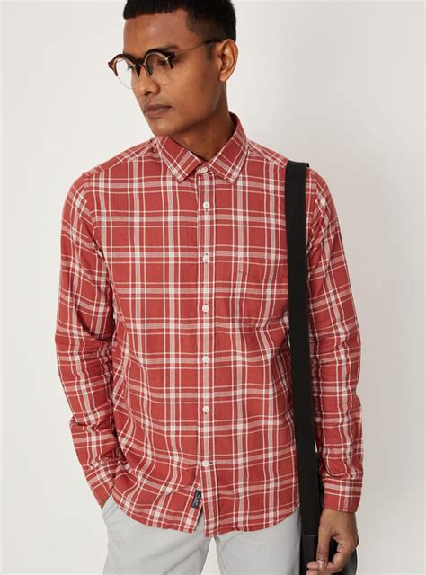 Buy Men Checked Slim Fit Smart Casual Shirt Online at just Rs. 1049.0 ...