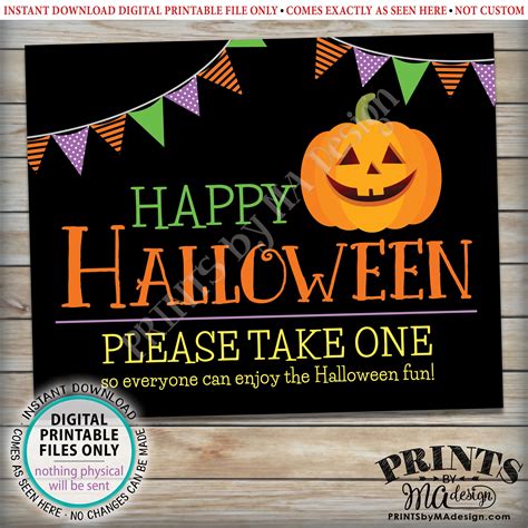 Halloween Candy Sign Printable