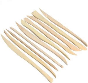 Flipkart.com | DELITON 10pcs Wooden Clay Modeling Tools for Sculpting ...