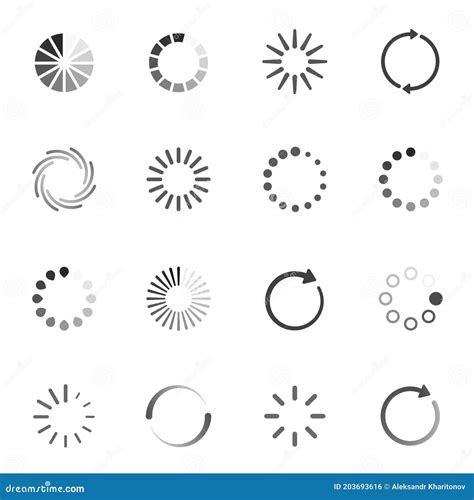 Circular Preloaders, Step, Progress Indicator. Vector Illustration ...