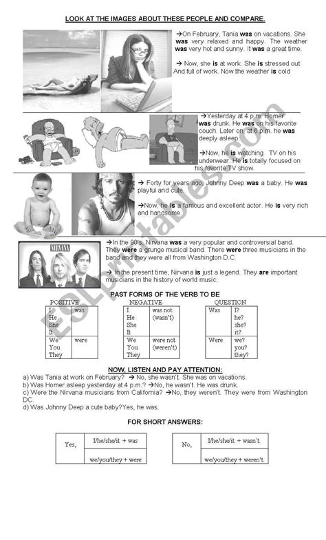 Slide for past simple tense - ESL worksheet by AmaliaB