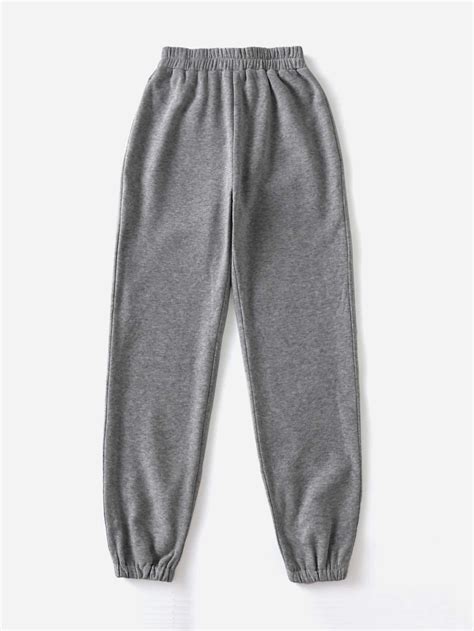 Solid Elastic Waist Joggers | Sweatpants, Cute outfits, Clothes