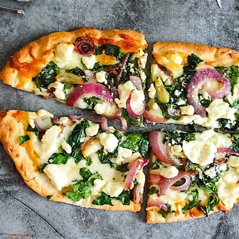 Spinach and Feta Flatbread Pizza | Recipe Cart | Recipe Cart