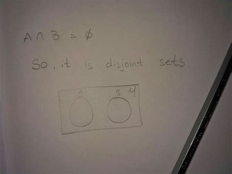 represent A and B,if A intersection B=null set using Venn diagram ...