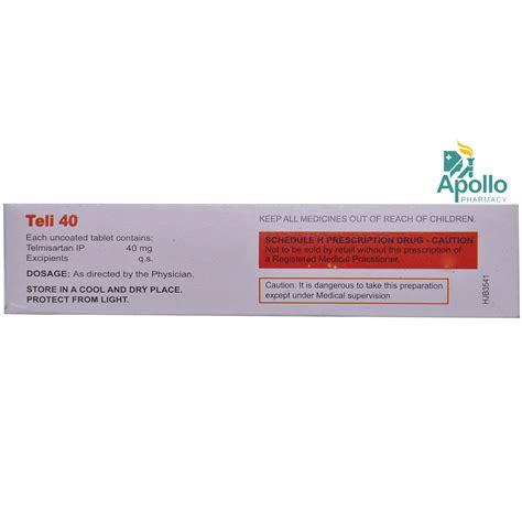 TELI 40MG TABLET | Uses, Side Effects, Price | Apollo Pharmacy