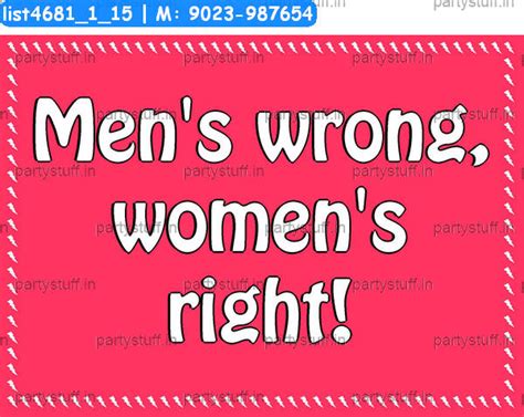Women rights Slogans Props in Ladies theme