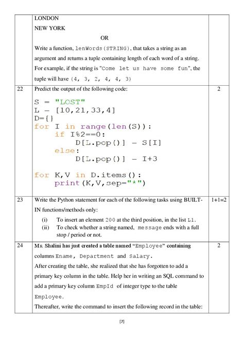 Image result for Computer Science Class 12 Sample Paper