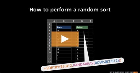 How to Random Sort in Excel 的图像结果