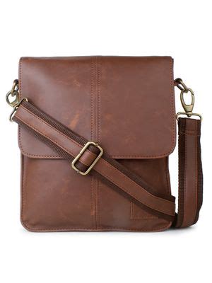 Buy Yelloe Solid Messenger Bag For Men- Tan Online