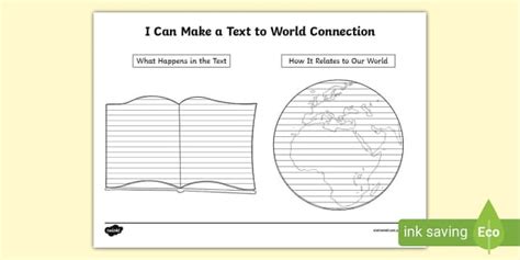 Text to World Thoughts Worksheet | Reading Comprehension