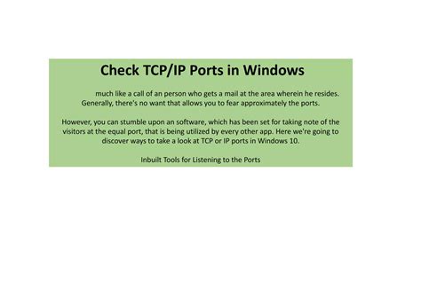 Tcp Ip Ports