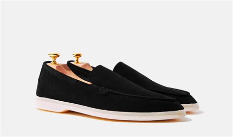 Black Suede Leather Summer Loafer Shoes for Men | The Royale Peacock