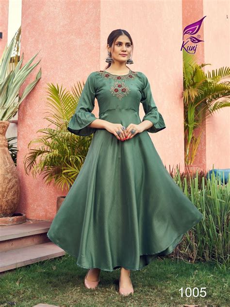 Kunj Masak Kali 1 Fancy Wear Anarkali Kurti Collection