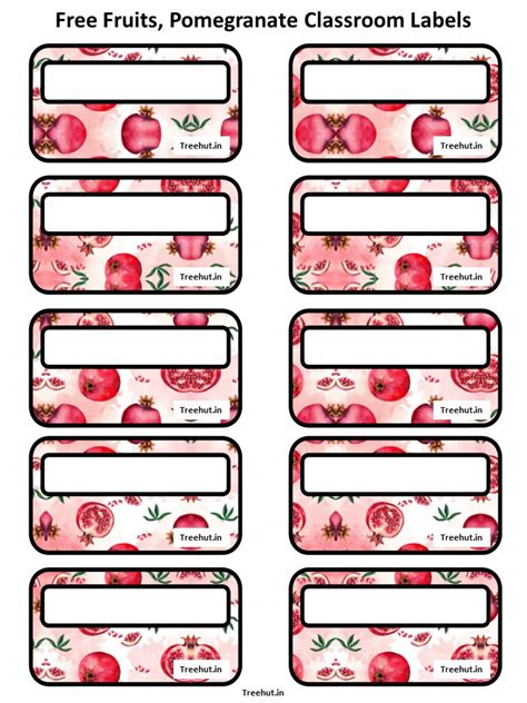 Free Fruits, Pomegranate Bulletin Board Decorations and Craft ...