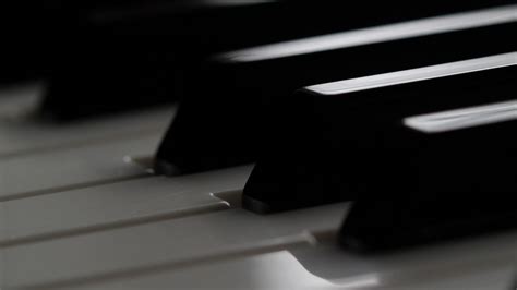 Download wallpaper 1600x900 piano, keys, musical instrument, bw, macro ...