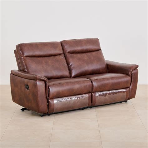 Buy Darwin Faux Leather 3+2+1 Seater Recliner Set - Brown from Home ...