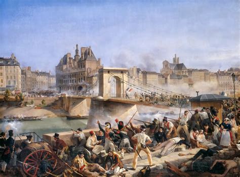 Peinture Française du 19ème Siècle: Attack on the Hotel de Ville (1830)