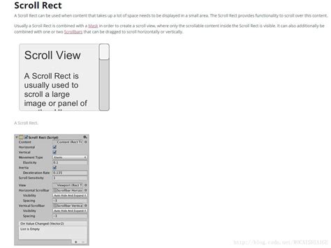 Unity Scrollrect 的图像结果