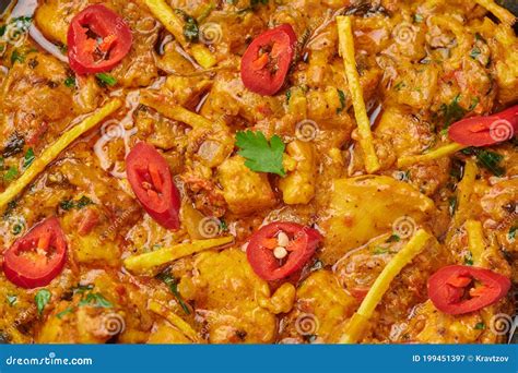 Chicken Handi Close Up. Murgh Chicken is Indian Cuisine Curry Masala ...