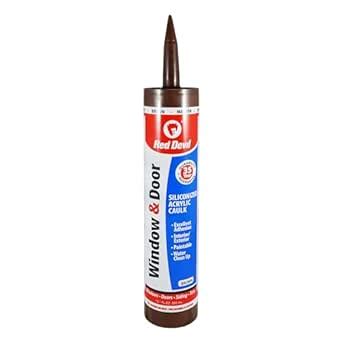 Red Devil 084640 Window & Door Siliconized Acrylic Caulk, 10.1-Ounce ...