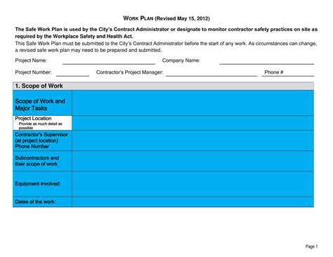 Image result for Sample Work Plan