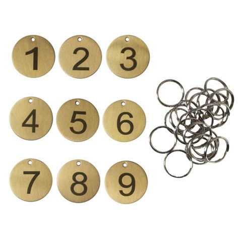 Numbered Brass Tags with Key Rings – Streetsoul Online