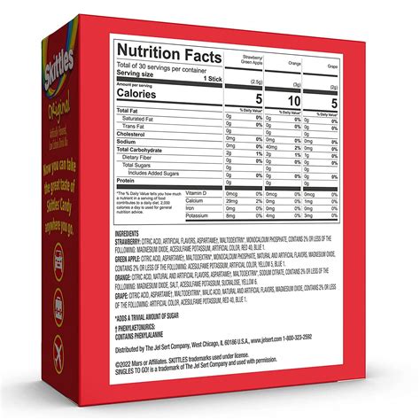 Skittles Singles To Go Variety Pack - 30 Count, Zero Sugar, Low Calorie ...